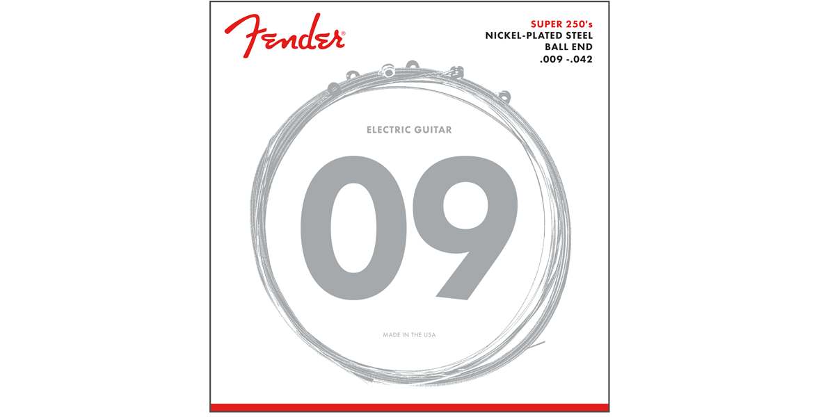 Fender Super 250L NPS Ball End E-Gitarren Saiten 9-42