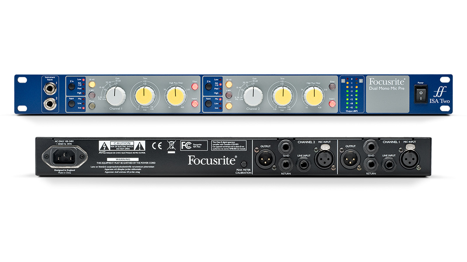 Focusrite ISA TWO 2-Kanal Mic Preamp DI 19'' 1 HE