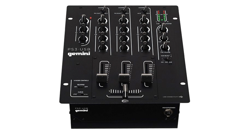 Gemini PS3 3-Kanal USB Mixer