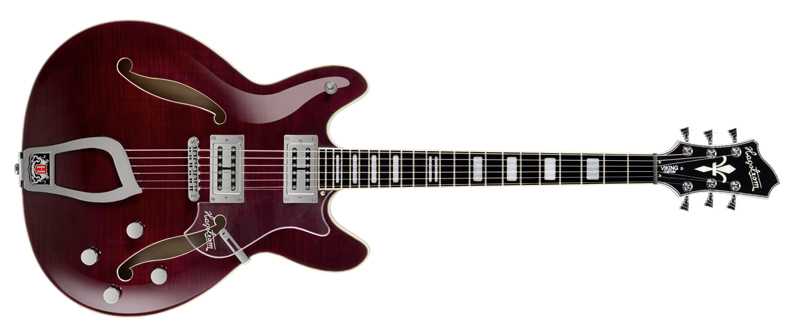 Hagstrom Viking Deluxe Custom Black Cherry Flame