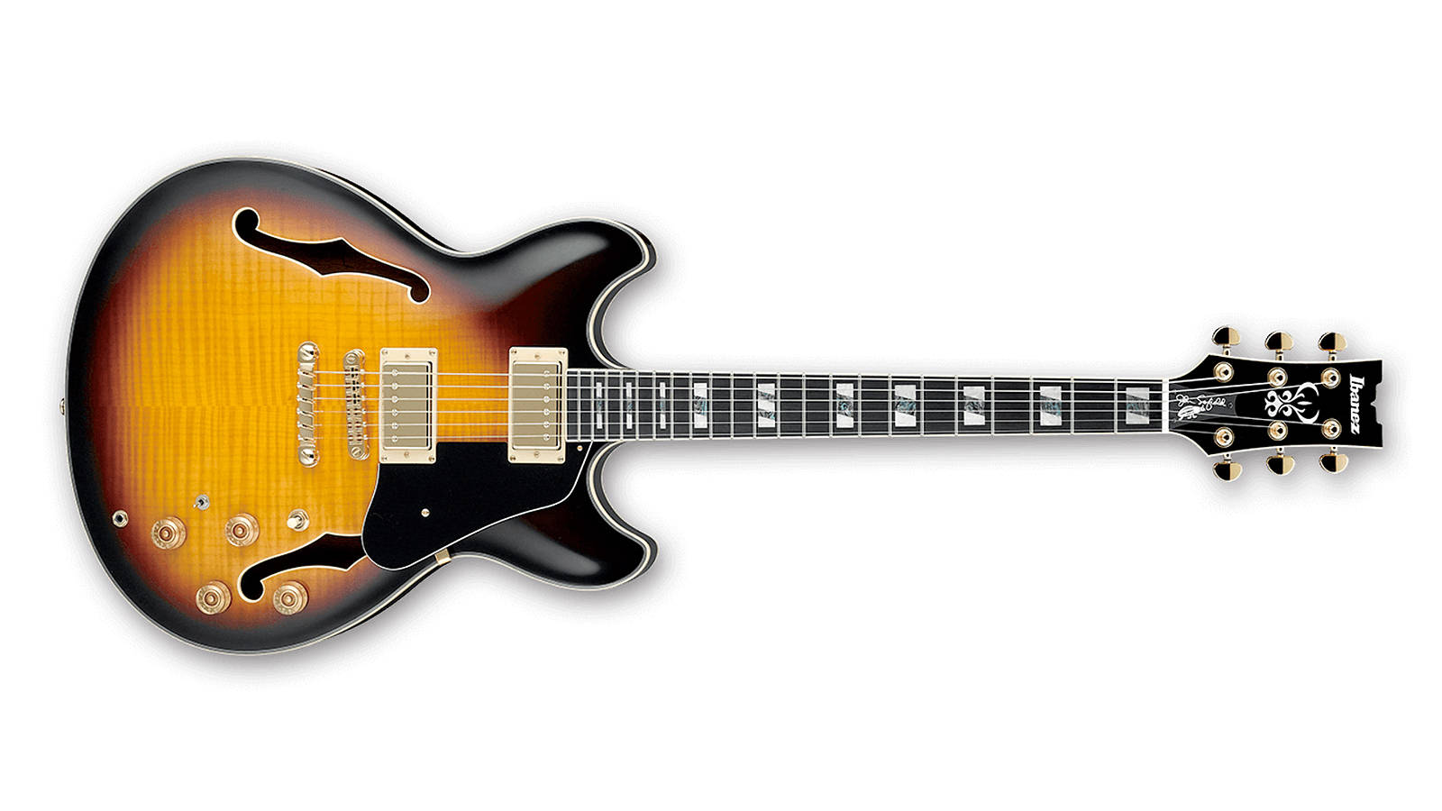Ibanez JSM10-VYS John Scofield Signature E-Gitarre Vintage Yellow Sunburst