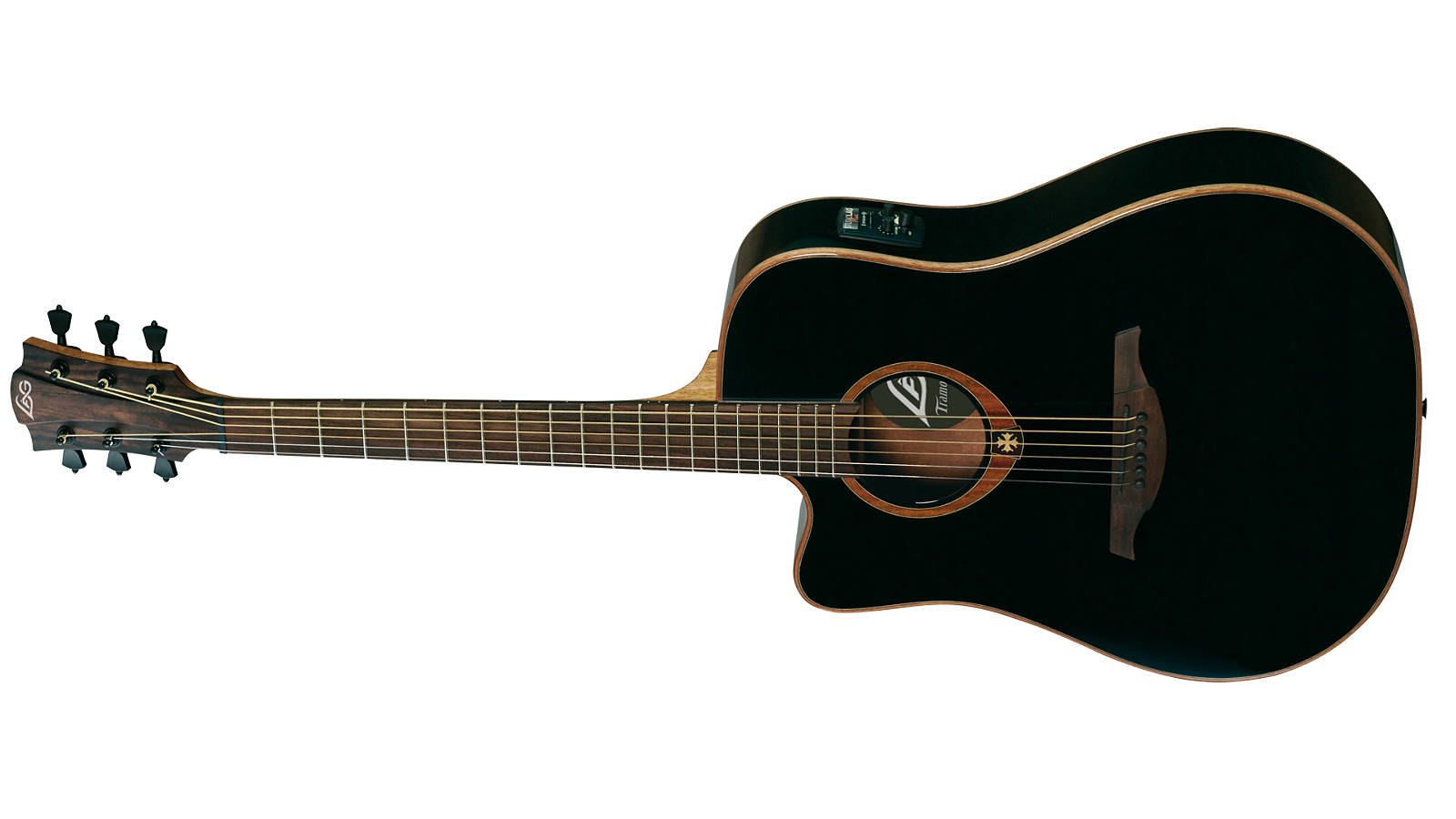 LAG Tramontane 100 DCELBLK Westerngitarre Lefthand Black