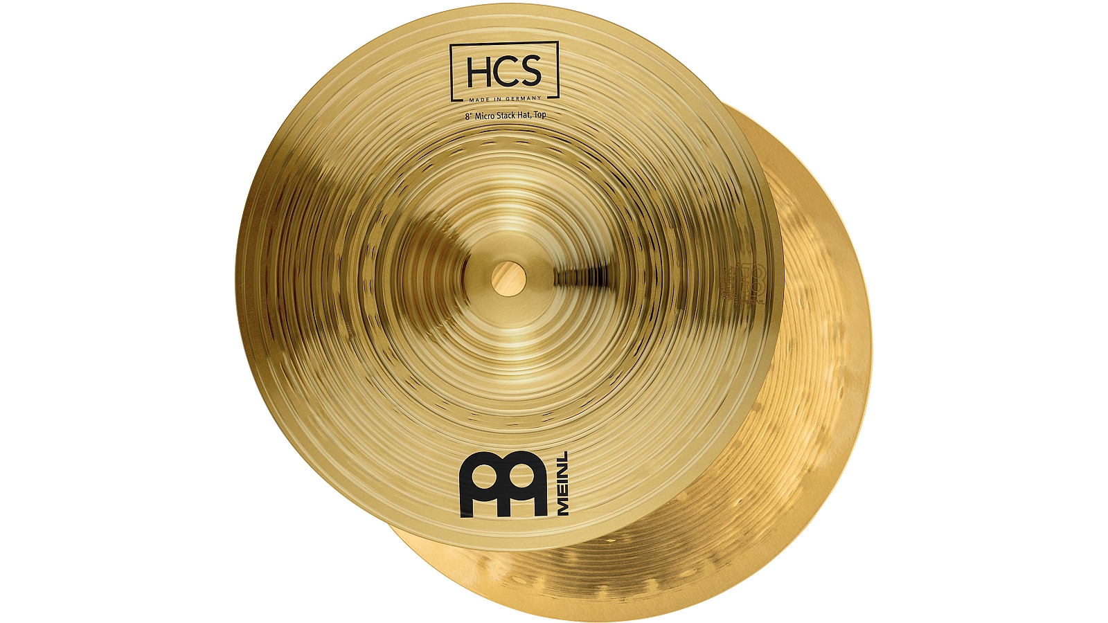 Meinl 8'' HCS Micro Stack Hi-Hat Pair Brass