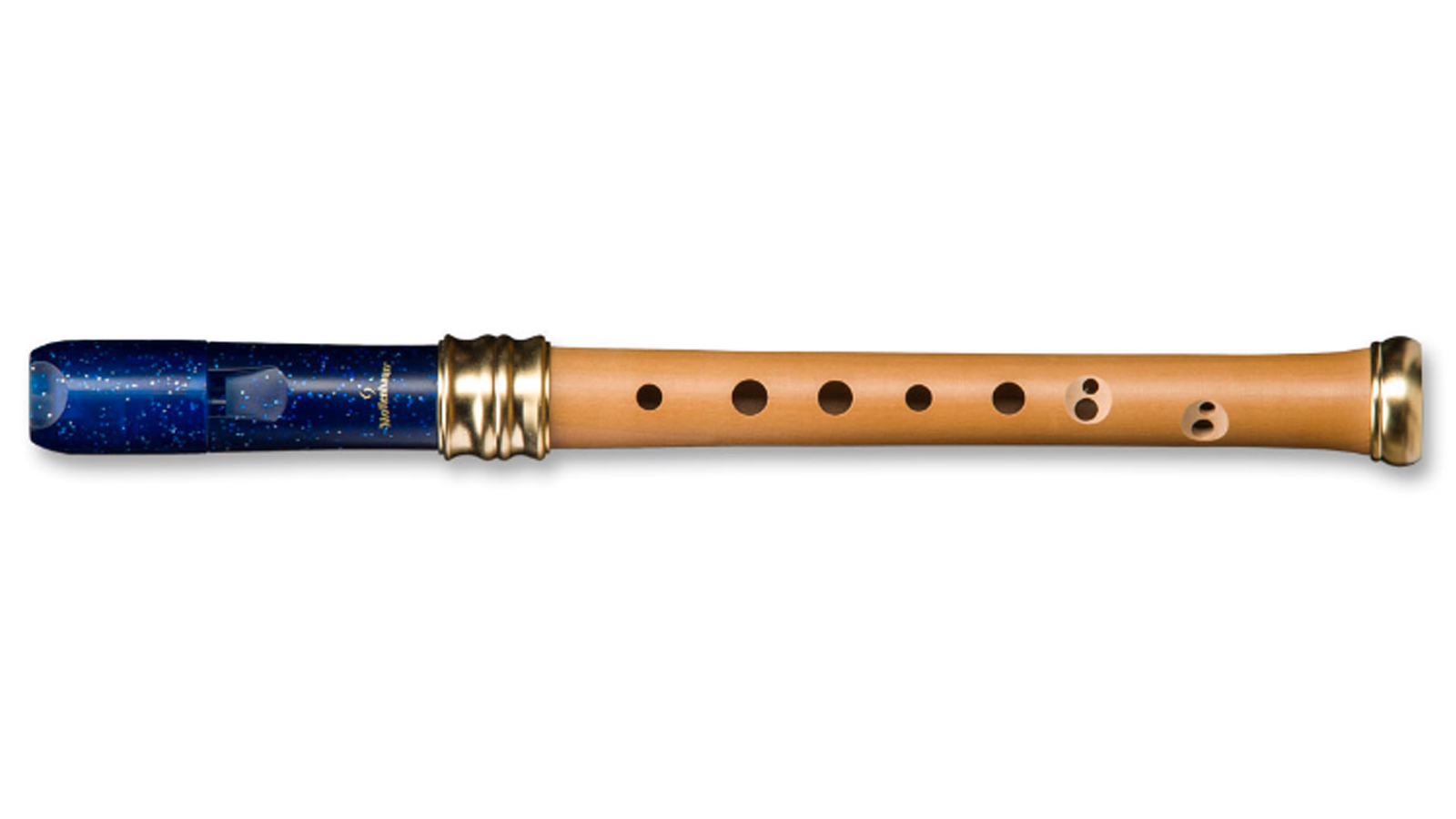 Mollenhauer Adri's Sopranblockflöte Barock Doppelloch Blau