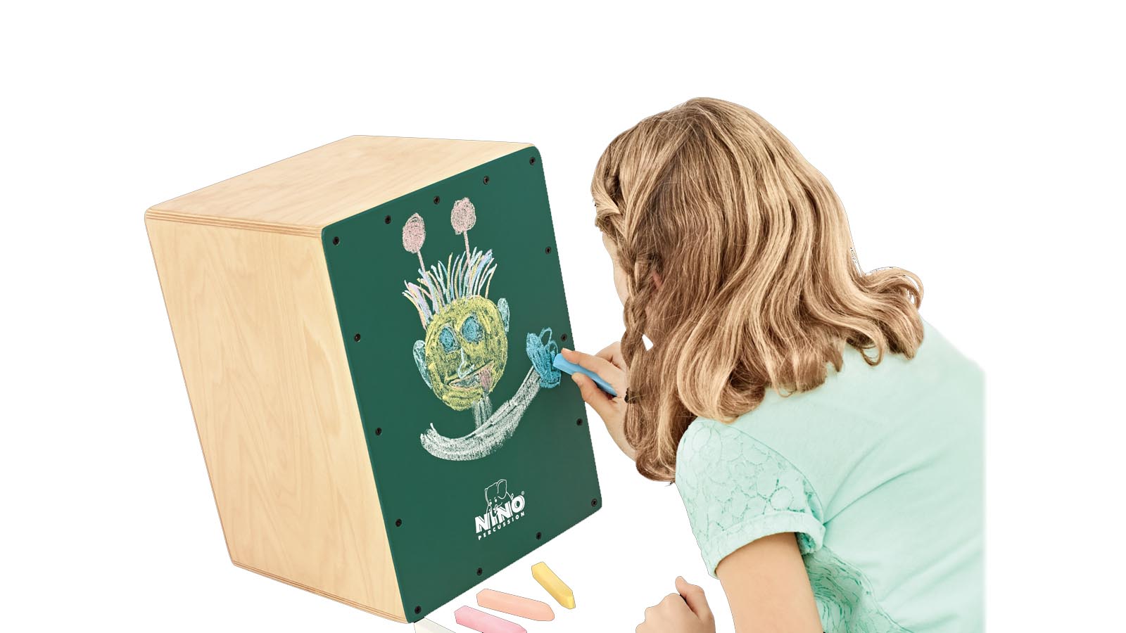 Nino Cajon Tafel grün inkl. Kreide