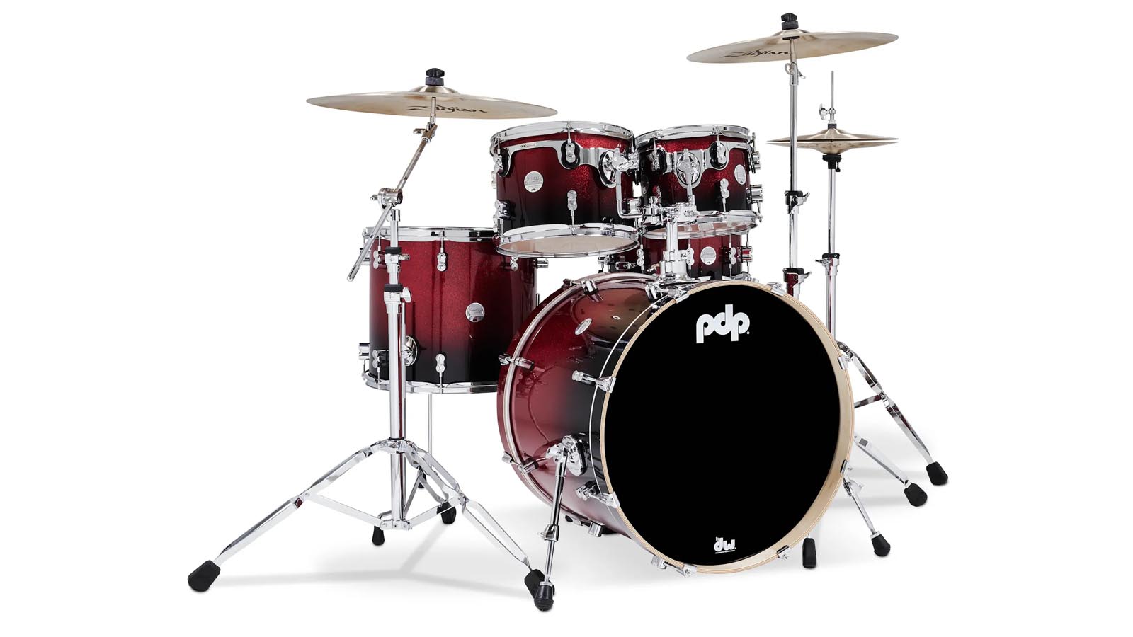 PDP Concept Maple - Red to Black Fade Lacquer