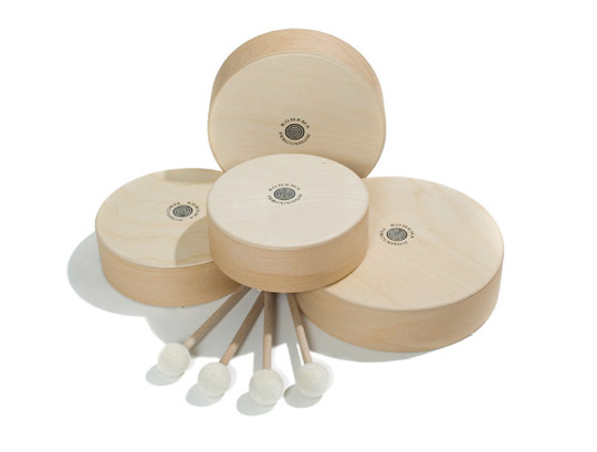 Rohema 61595 Holz Tambourin mit Schlägel 22 cm