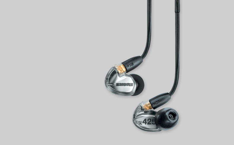 Shure SE425-V Sound Isolating Ohrhörer silber metallic