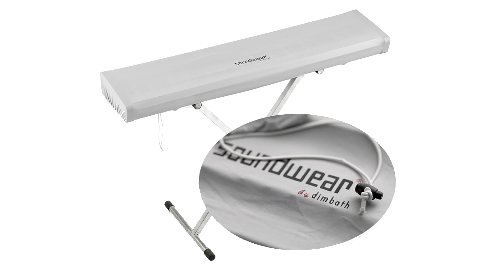 Soundwear Elastische Abdeckung 125 cm - 150 cm Silber