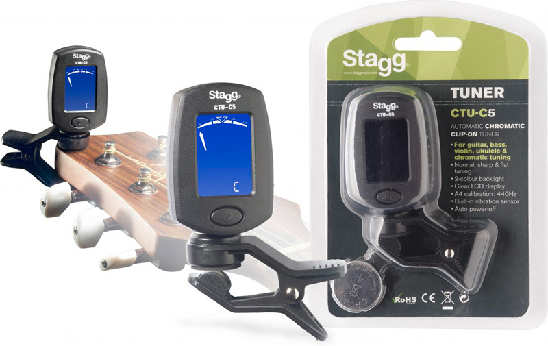Stagg CTU-C5 BK Chromatischer Clip Tuner