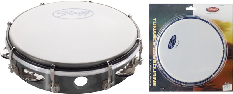 Stagg TAB-108P/BK Kunststoff Tambourin 8"
