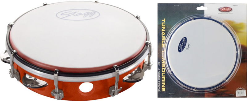 Stagg TAB-108P/RD Kunststoff Tambourin 8"