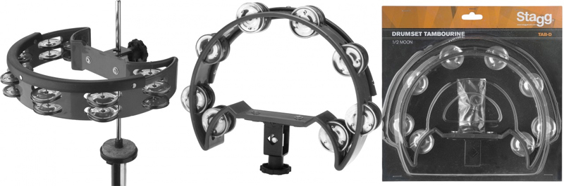 Stagg TAB-D BK Hi Hat Tambourin Schwarz
