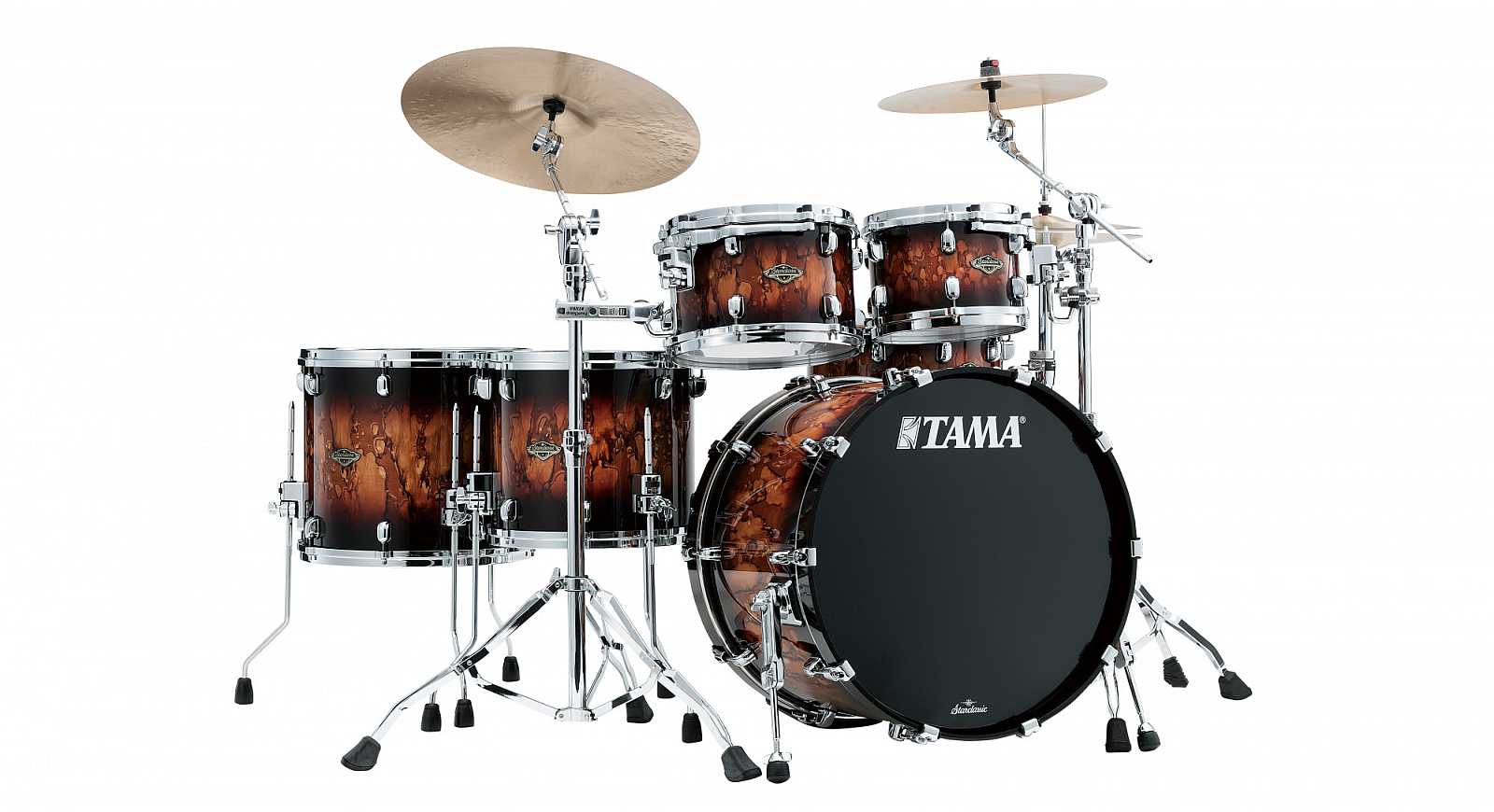 Tama Starclassic Walnut/Birch 5-teilig Shell Kit Molten Brown Burst