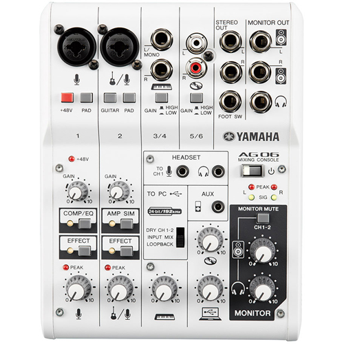 Yamaha AG06 6-Kanal Mixer mit USB Audio Interface