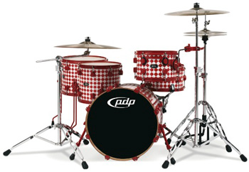 DW PDP 805 Finish Ply Drumset Red Diamond