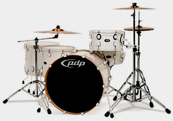 DW PDP 805 Lacquer Drumset weiss 