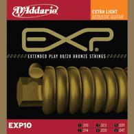 D'Addario EXP-10 Satz Acoustic Gitarren Saiten bronze
