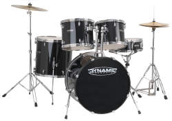 Dynamics Drumset komplettes Einsteiger Set inkl. Hocker und Becken