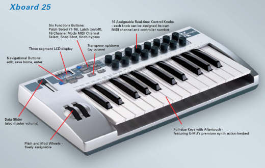 E-MU XBoard 25 Midi-Keyboard