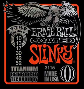 Ernie Ball EB3115 Coated Skinny Top E-Gitarren Saiten 010-052