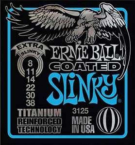 Ernie Ball EB-3125 Coated Extra Slinky E-Gitarren Saiten 008-038
