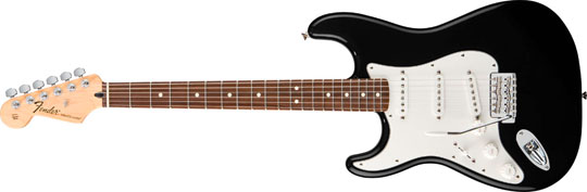 Fender Standard Stratocaster RW BLK lefthand Mexico Upgrade