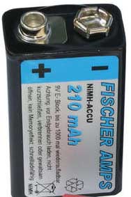 Fischer Amps NiMH Akkus 9V-Block Akku 210mAh