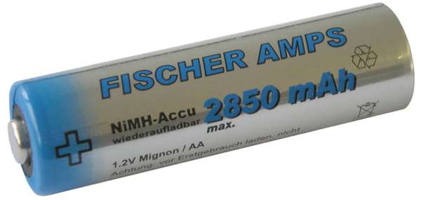 Fischer Amps NiMH Mignon AA Akku 2850 mAh