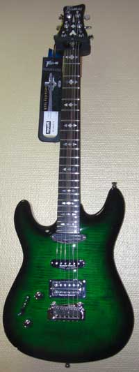 Framus Diablo Custom lefthand green black burst