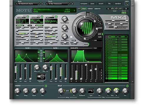 MOTU MX4 Softwaresynth