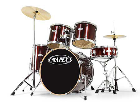 Mapex Drumset Q-5254ABY Q-Serie in Dark Burgundy inkl. Hardware