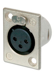 Neutrik XLR-Einbau-Kupplung NC3FP-1
