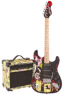 SPONGE BOB E-Gitarre Set BLK 