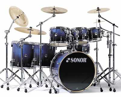 Sonor F-2007 Stage 2 Drum Set Blue Fade