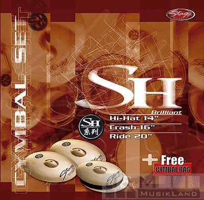 Stagg SH-SET B brilliant cym.set h14+c16+r20+bag