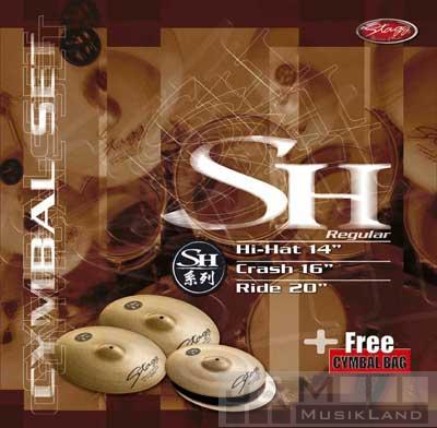 Stagg SH-SET R Becken-Satz h14+c16+r20+bag