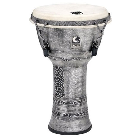 Toca SFDMX-9AS Freestyle Djembe Antique Silver 9"