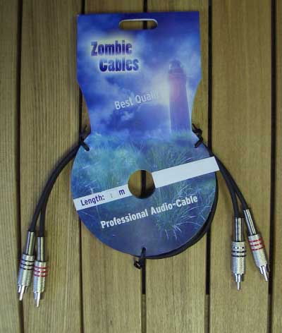 Zombie Audiokabel Cinch-Cinch 1m stereo