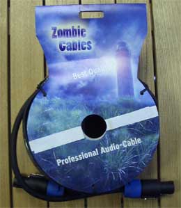 Zombie Lautsprecher Kabel 10m schwarz