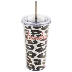 Fender Acrylic Tumbler 24 oz Leopard Glitter