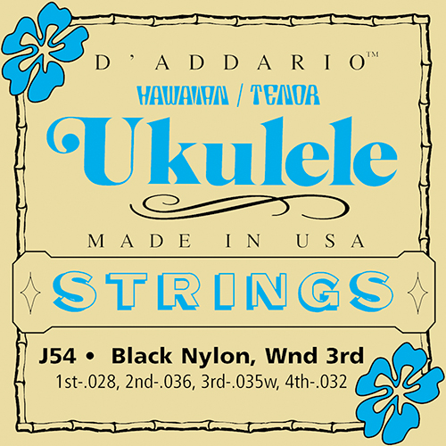 D'Addario J54 Saiten Tenor Ukulele Black Nylon