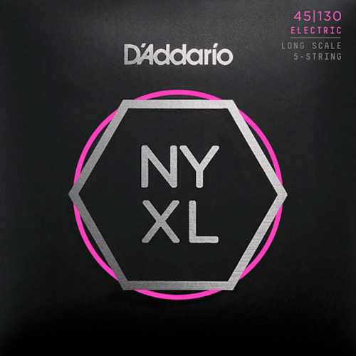 D'Addario NYXL45130 Nickelplated Steel Regular Light 5-Saiter