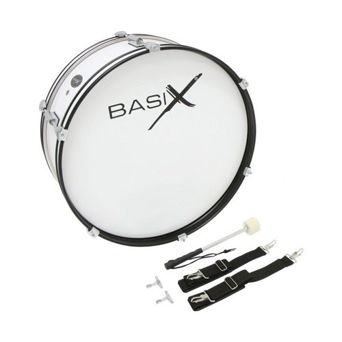 Basix Marching Drum weiss 22x7"