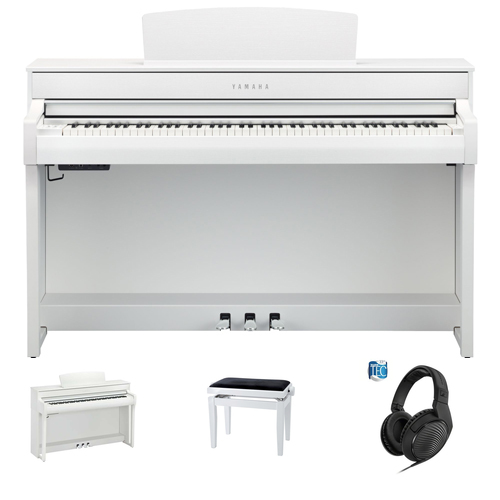 Yamaha CLP-745 WH Digitalpiano Set/Bundle in weiss