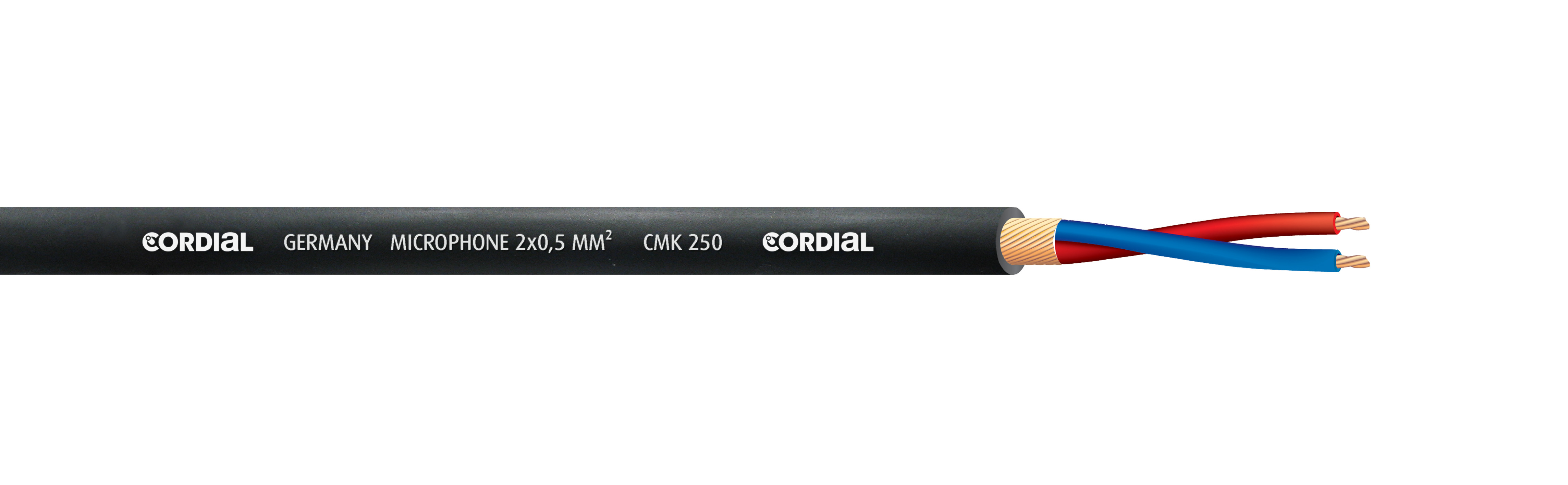 Cordial CMK 250 Mikrofonkabel 2 x 0,5 mm² Rolle Meterware