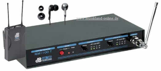 dB Technologies IEM-1100 N InEar Monitoring System inkl. Ohrhörer