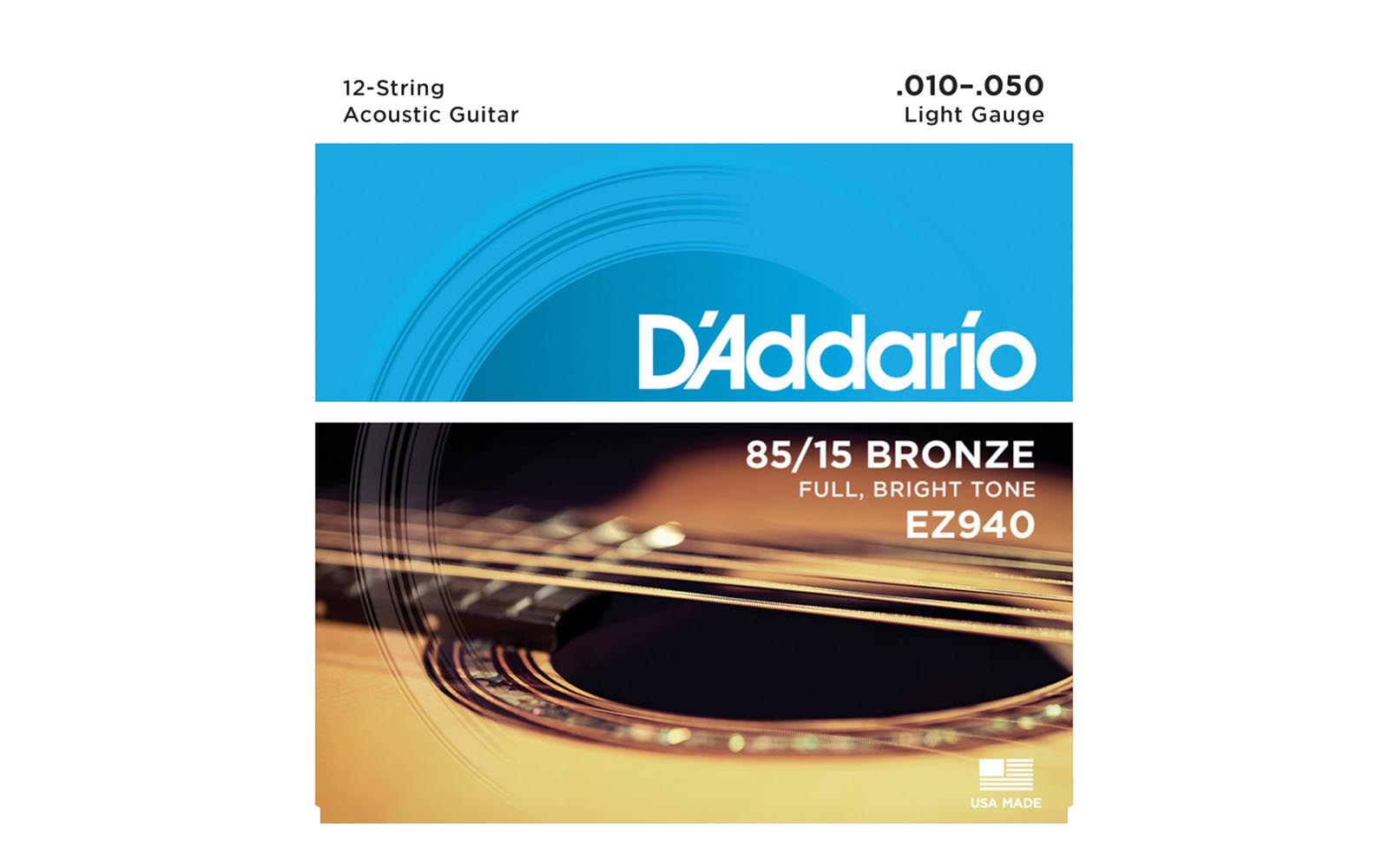 D'Addario EZ-940 Westerngitarre Saiten Satz 12-String