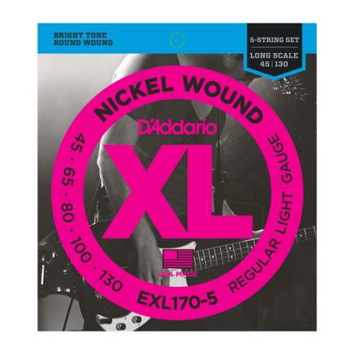 D'Addario EXL-170-5 Nickel E-Bass Saiten 045-130