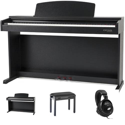 Gewa DP 300G BK E-Piano schwarz matt Set / Bundle